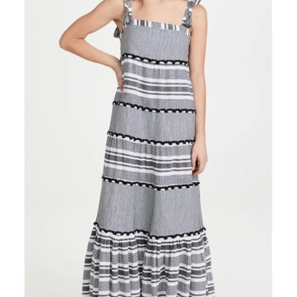 Veronica beard quartz striped maxi dress size XS grey striped mixed pattern - Picture 1 of 13